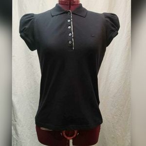 Authentic Burberry Cap Sleeve Polo Shirt size Medium, NWOT